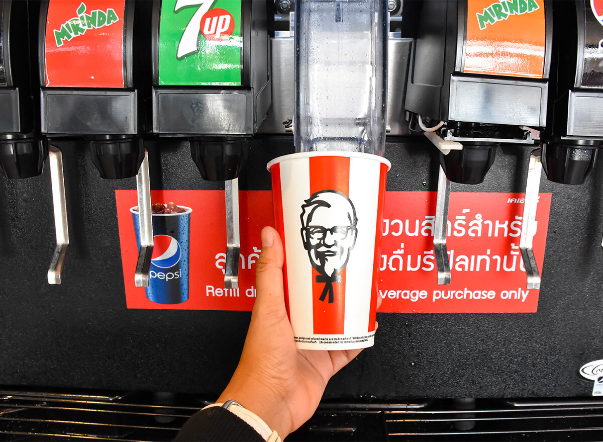 fountain drink station at kfc