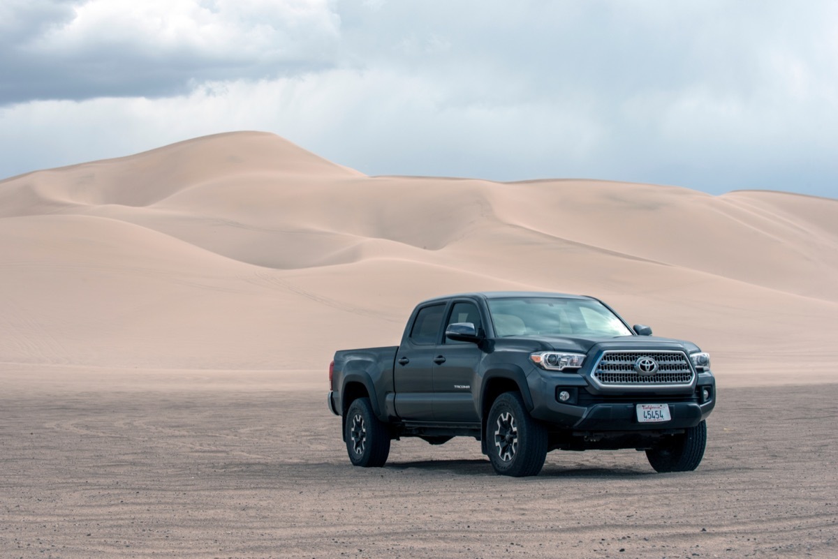Toyota Tacoma off the road and in the dessert