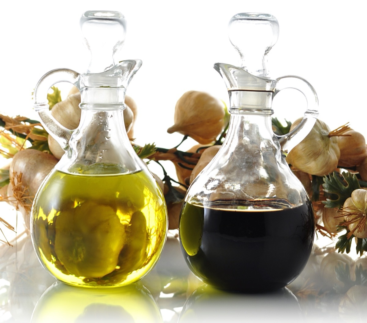 bottles of oil and vinegar