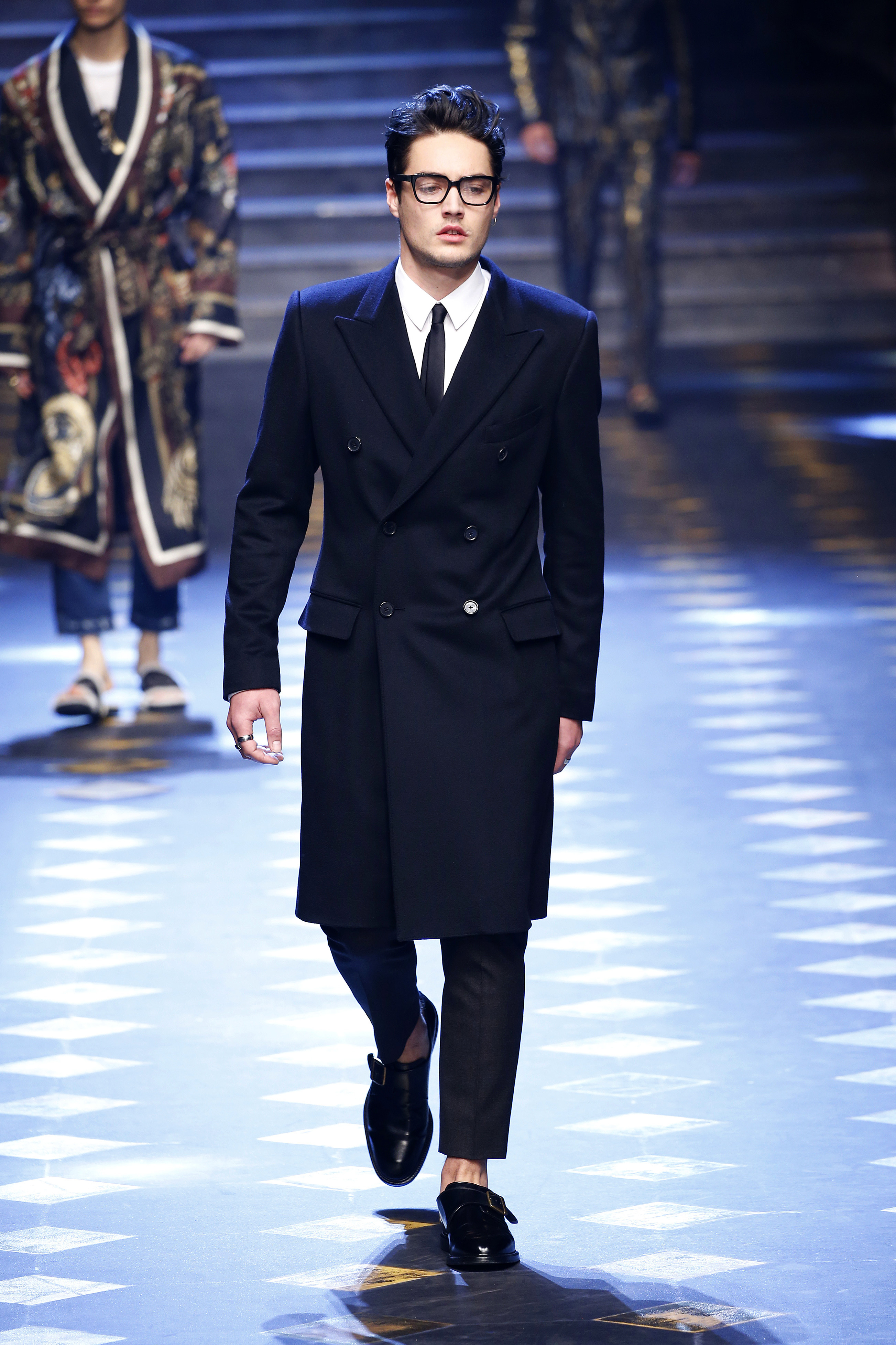 Levi Dylan walking runway for Dolce & Gabbana