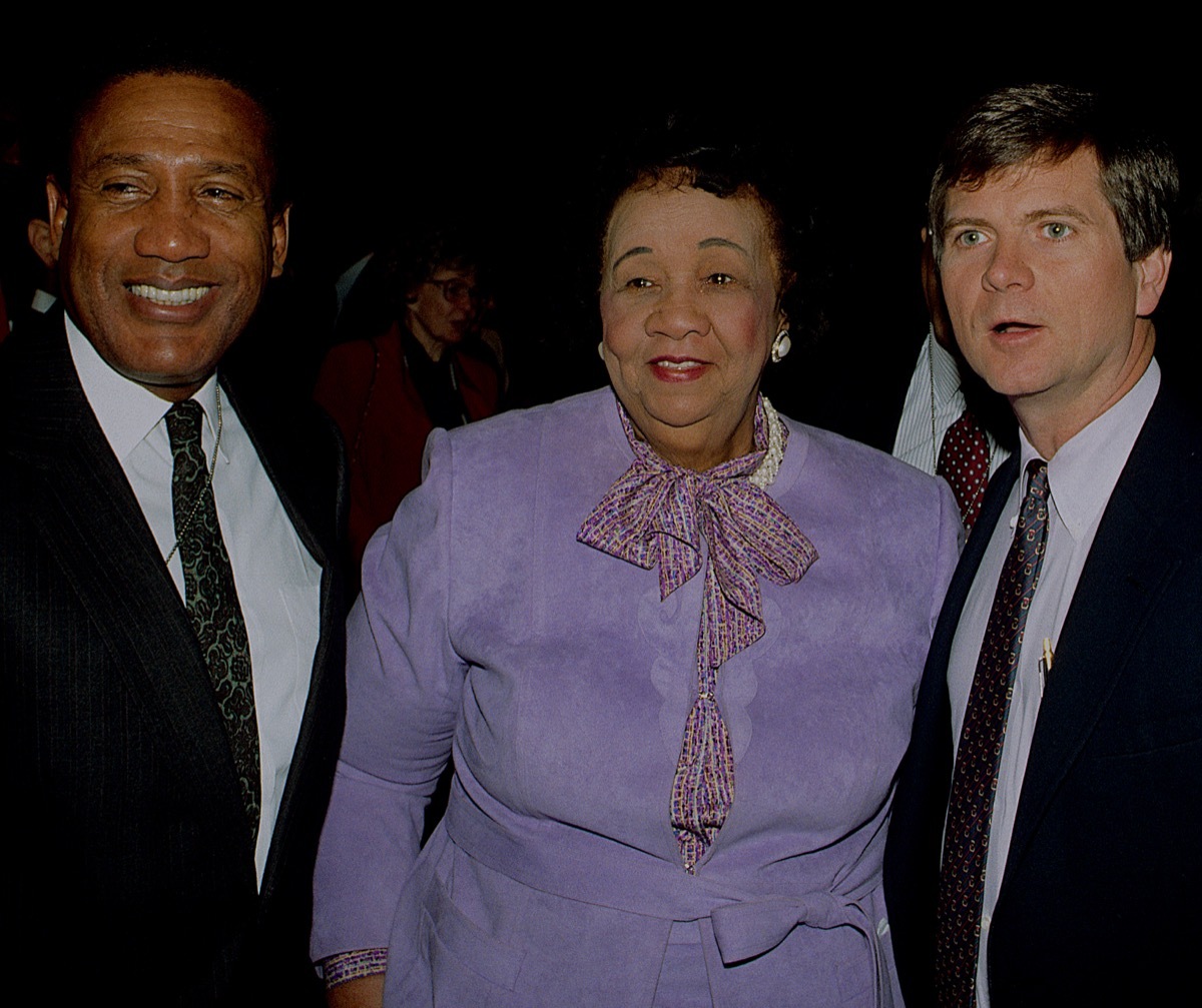 dorothy height and lee atwater at an MLK reception