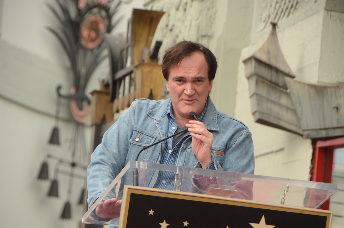 Quentin Tarantino at his Hollywood Walk of Fame ceremony in 2015