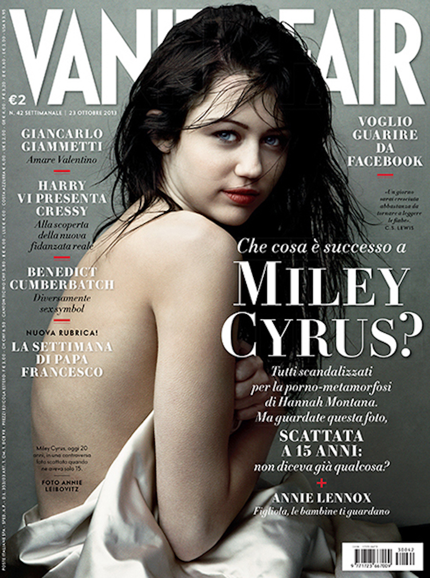 Miley Cyrus on the cover of 