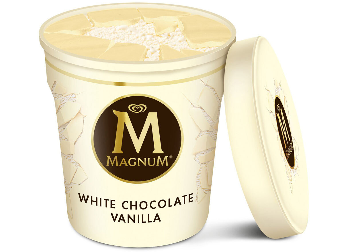 Magnum white chocolate vanilla ice cream pint