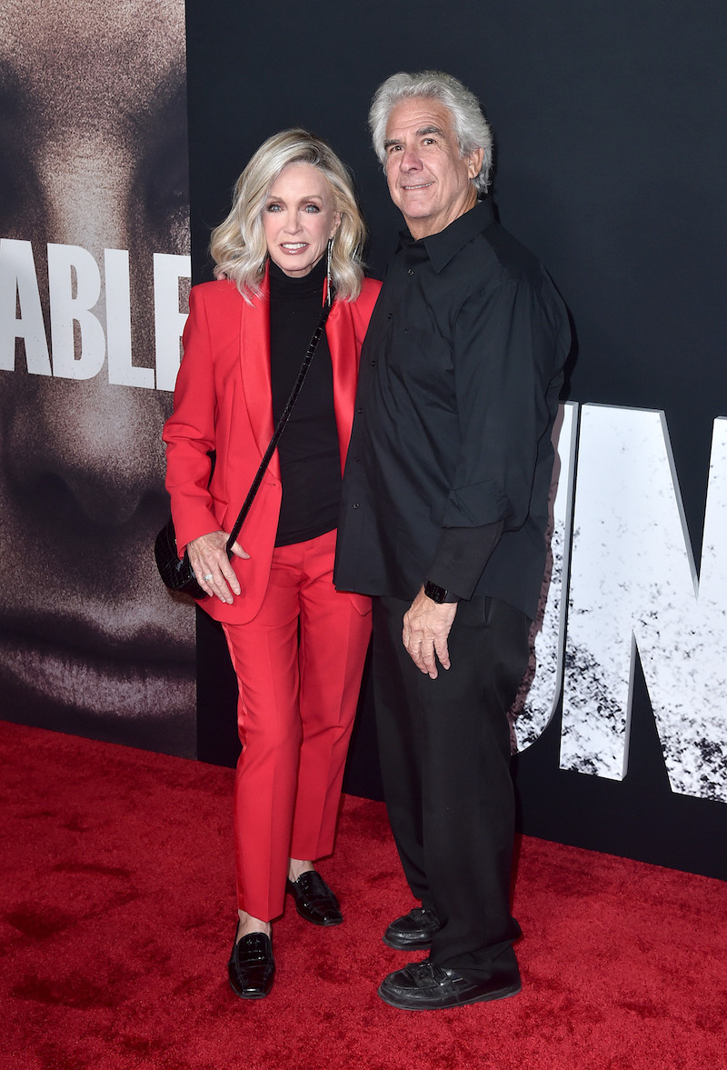 Donna Mills and Larry Gilman at the premiere of 