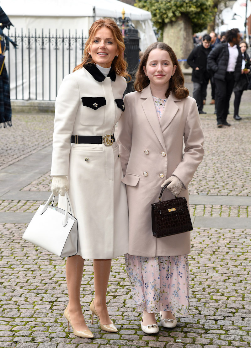 Geri Halliwell and daughter Bluebell at Commonwealth Day Service at Westminster Abbey in March 2020