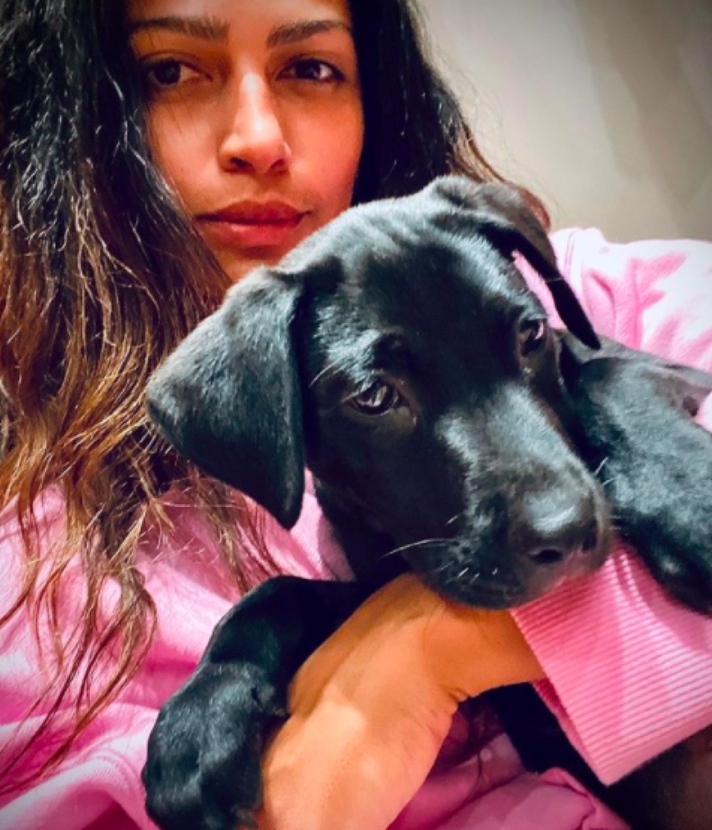 Camila Alves with adopted puppy on Instagram