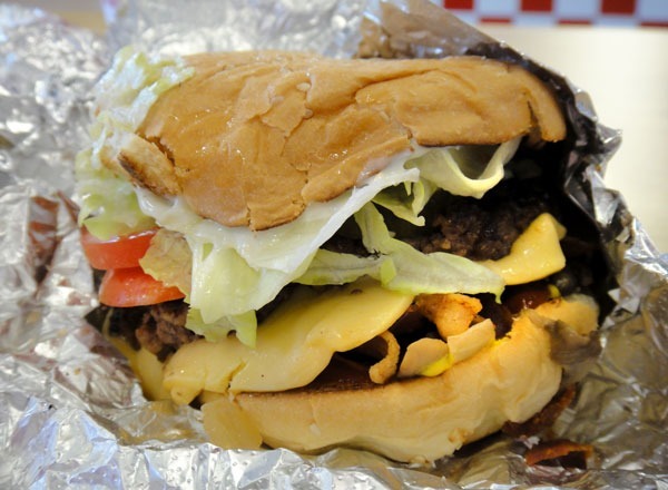 Fast food burgers ranked Five Guys Bacon Cheeseburger
