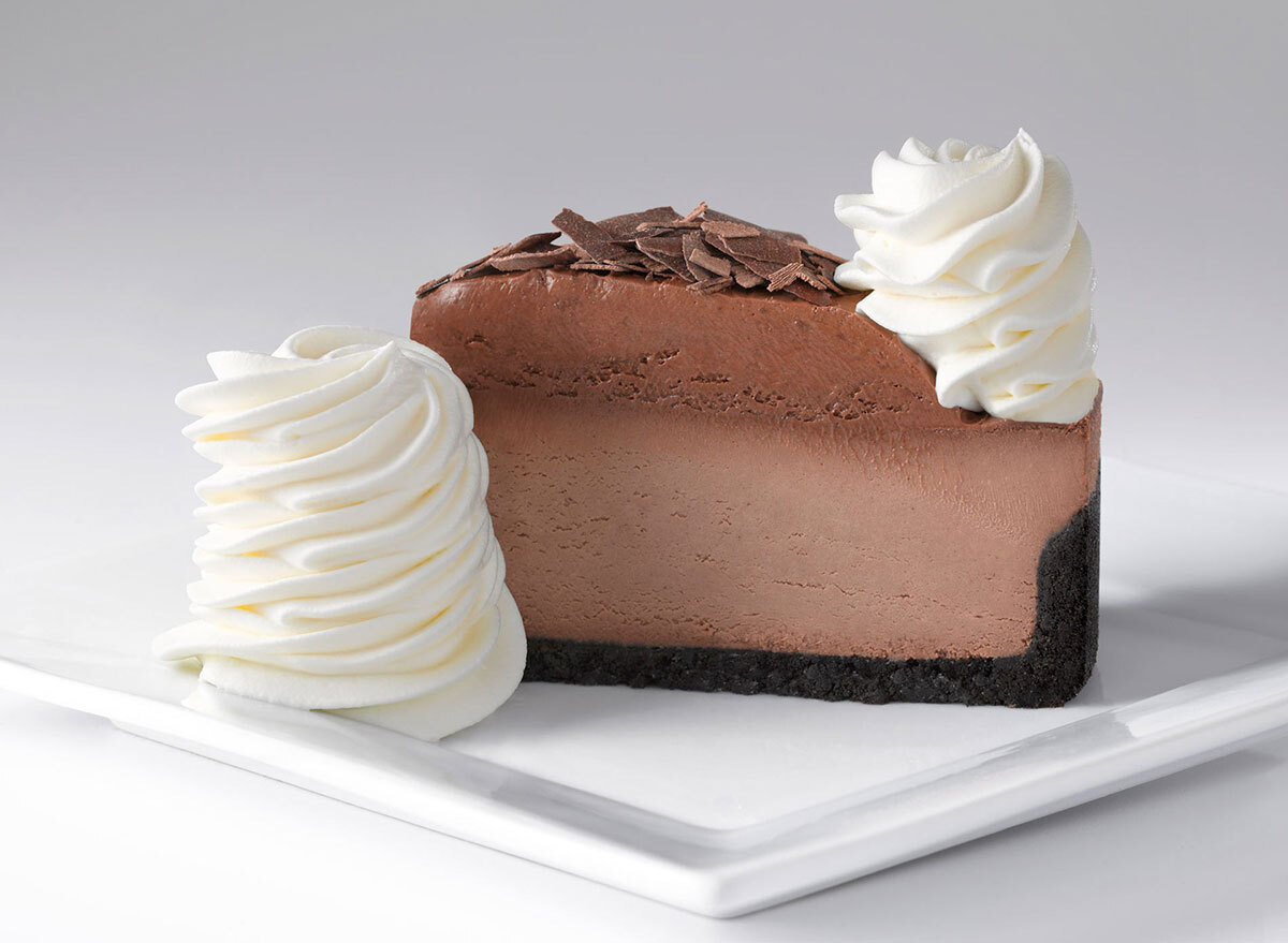 cheesecake factory chocolate mousse cheesecake slice