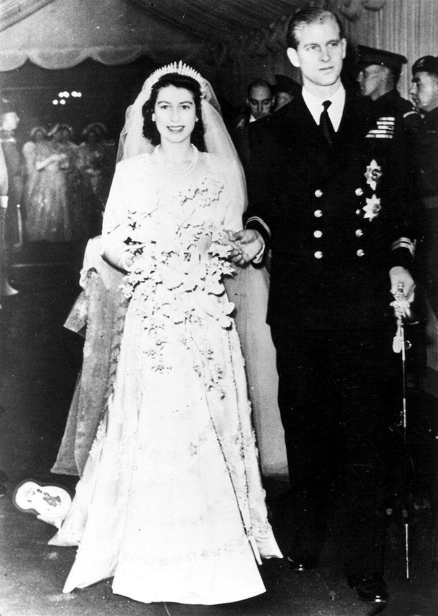 Elizabeth II and Prince Philip on their wedding day in 1947