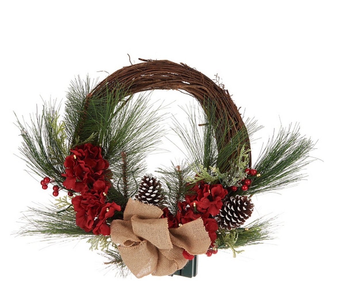 property brothers floral rattan wreath, celebrity homeware