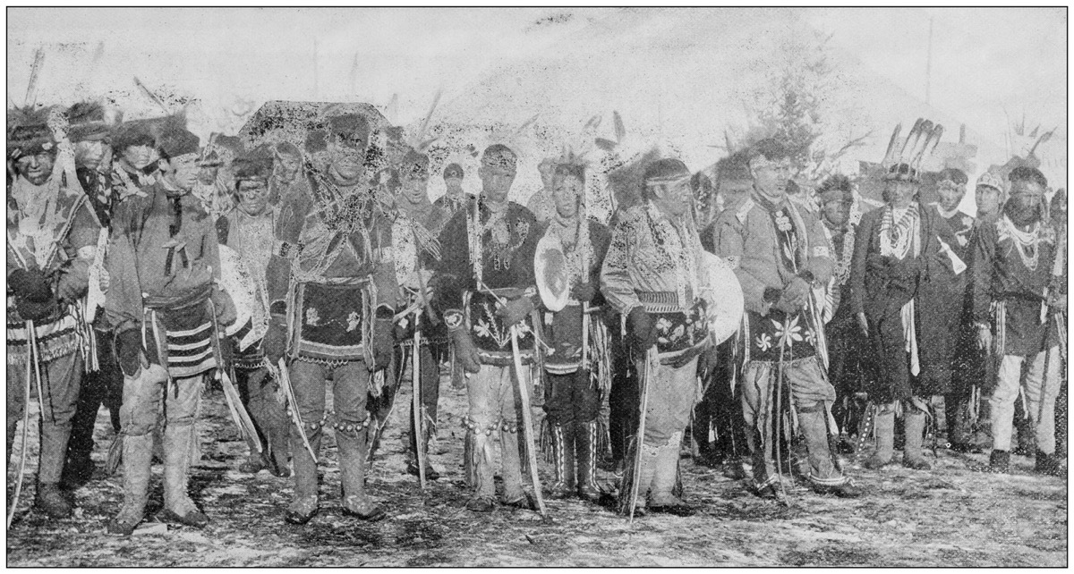 Antique photograph of Sioux Indians