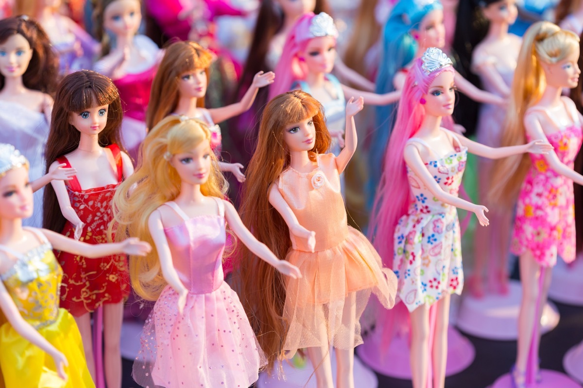 Collection of Barbie dolls