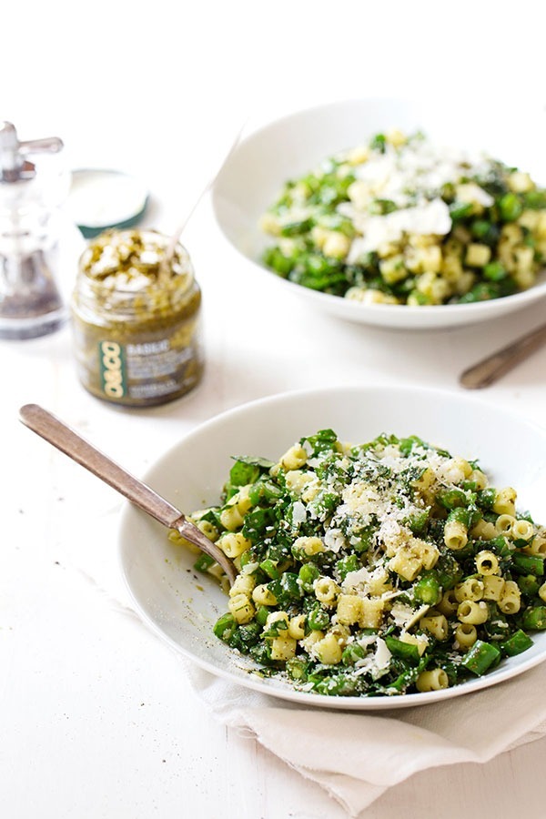 5 ingredient green pasta salad