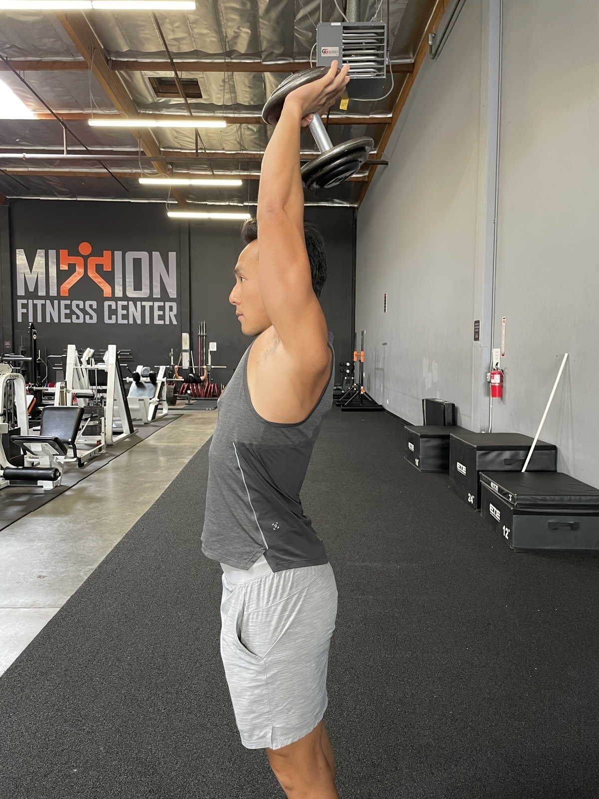 7 - overhead db triceps extensions