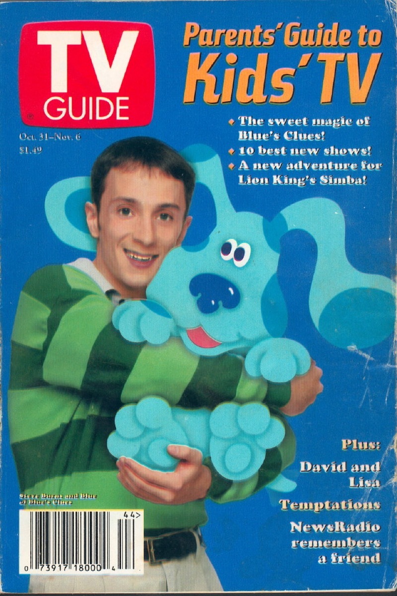 TV Guide cover with Steve Burns of Blue's Clues