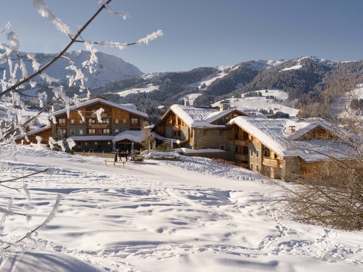 overview of the luxury ski resort in france