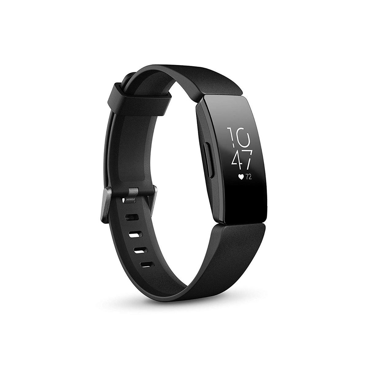 black fitbit fitness tracker on white background