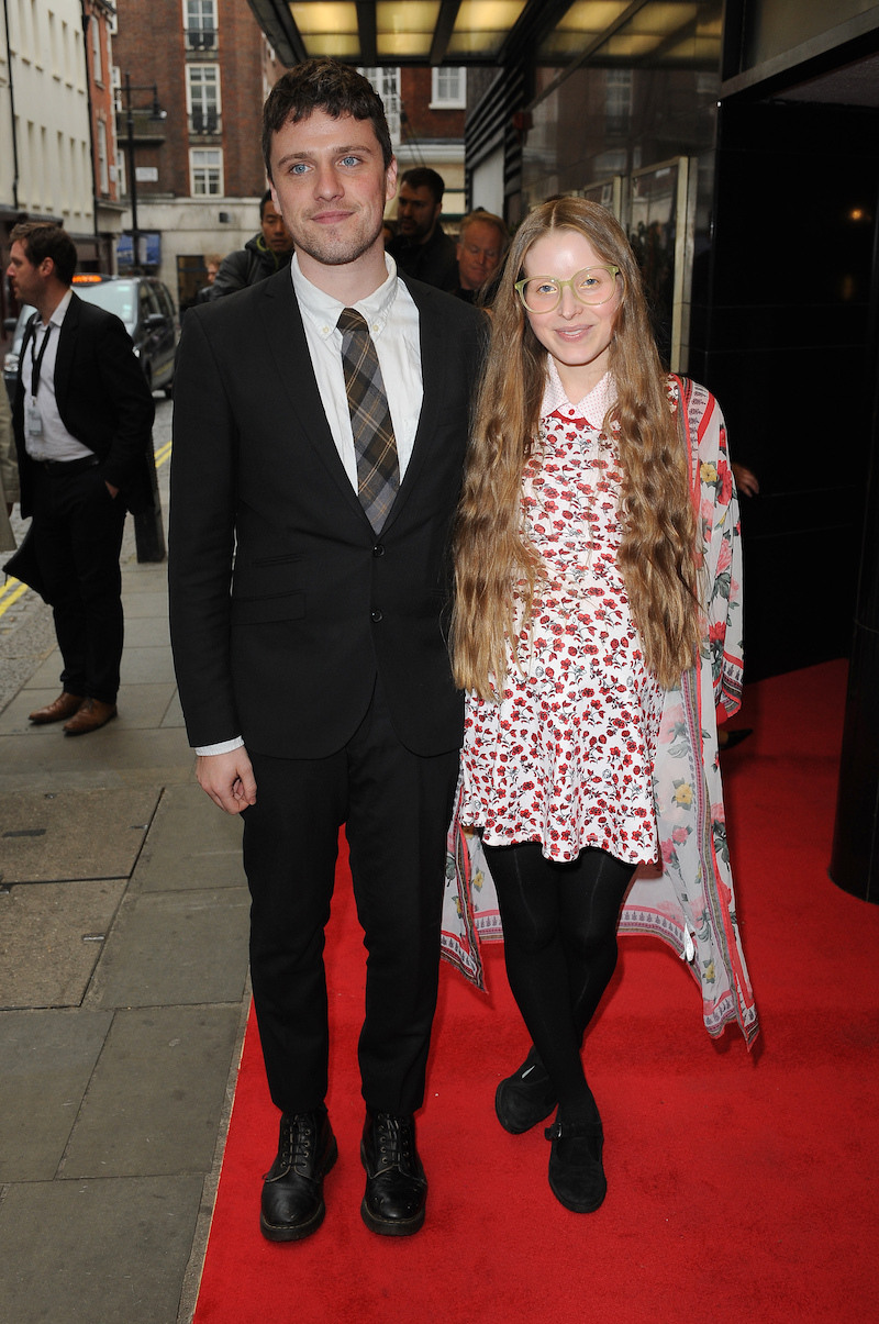 Jessie Cave and Alfie Brown at the premiere of 