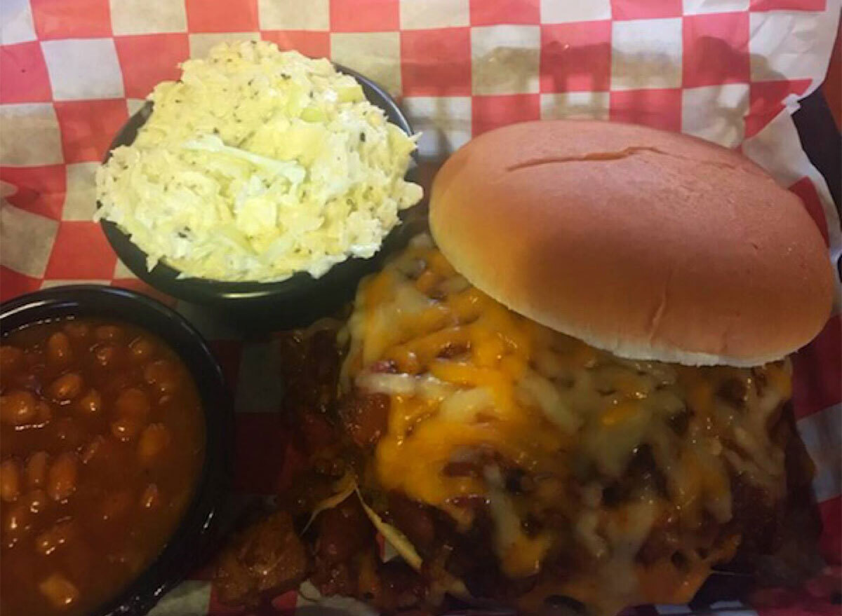 shivers barbecue sandwich with coleslaw