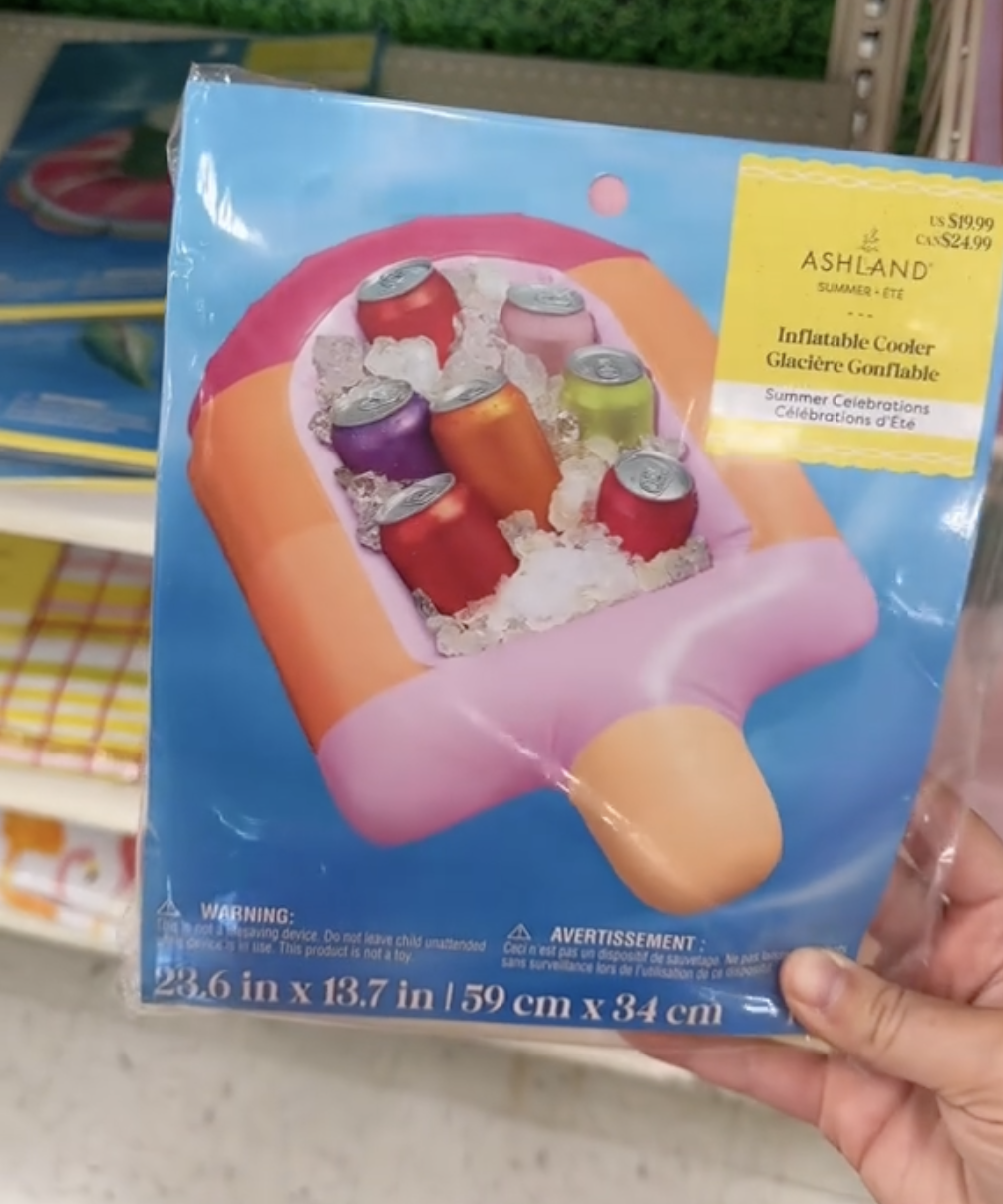 Inflatable drink cooler at Michaels