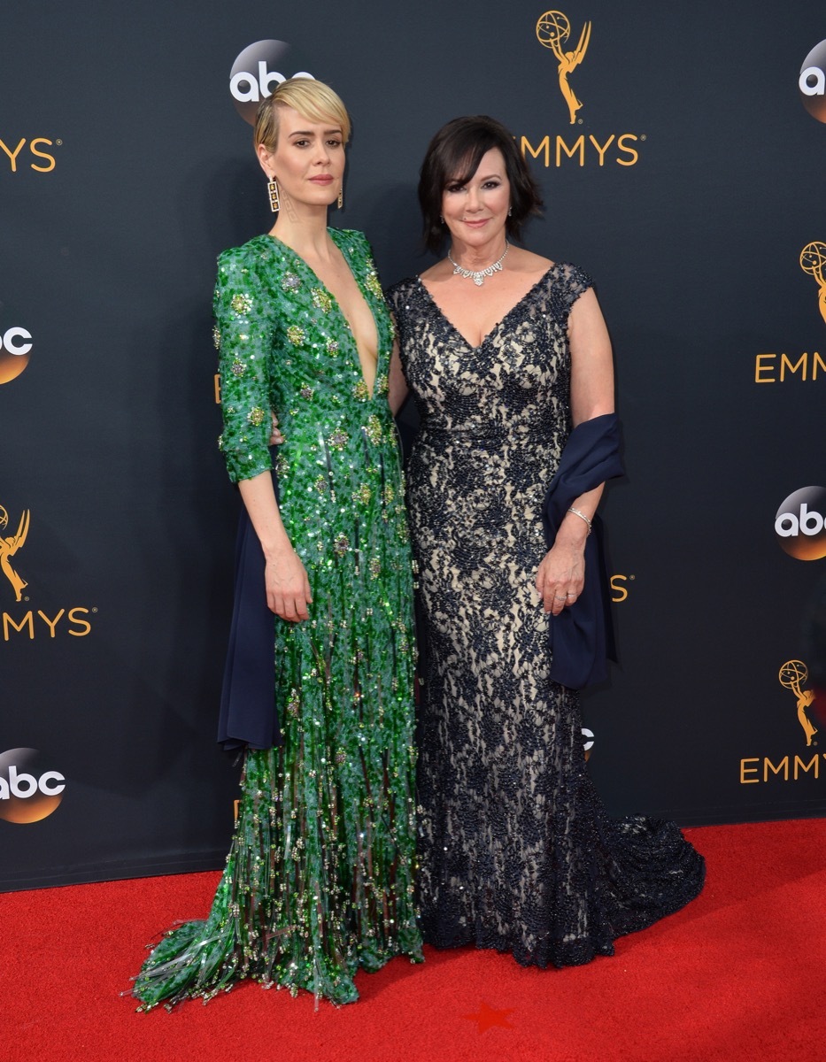 Sarah Paulson and Maria Clark at the Emmys