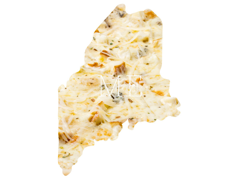 Maine white chicken pizza