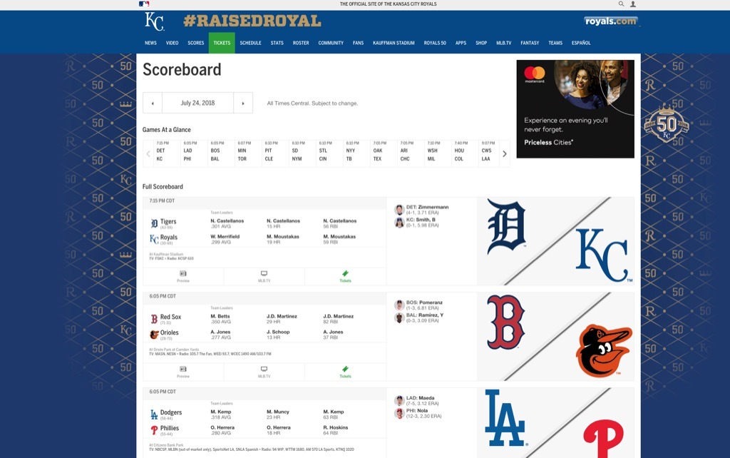 kansas city royals website most popular web search in every state