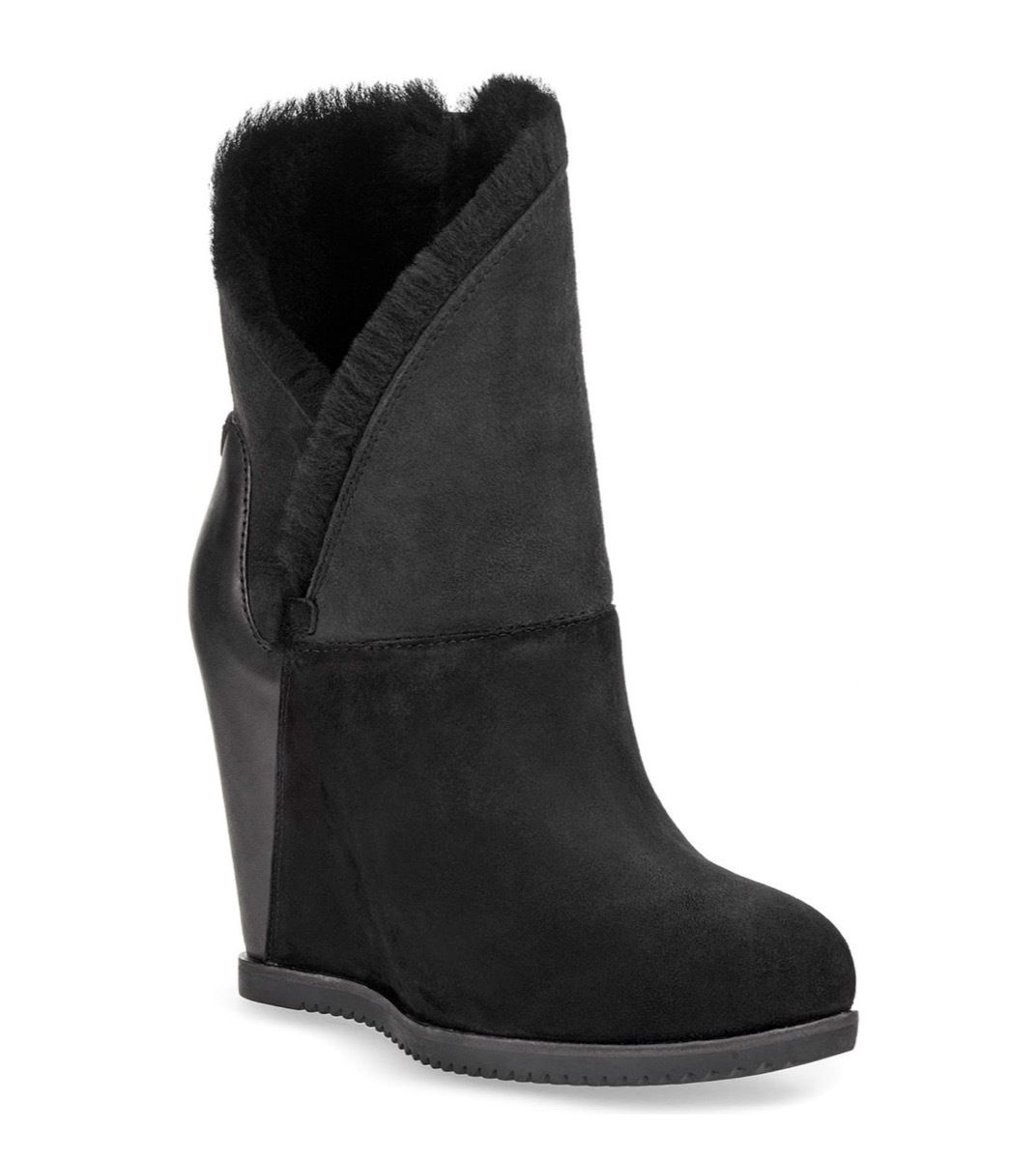 black boots with shearling lining