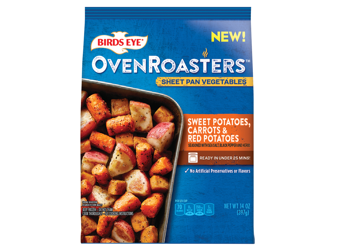 birds eye oven roasters sheet pan vegetables sweet potatoes carrots red potatoes bag