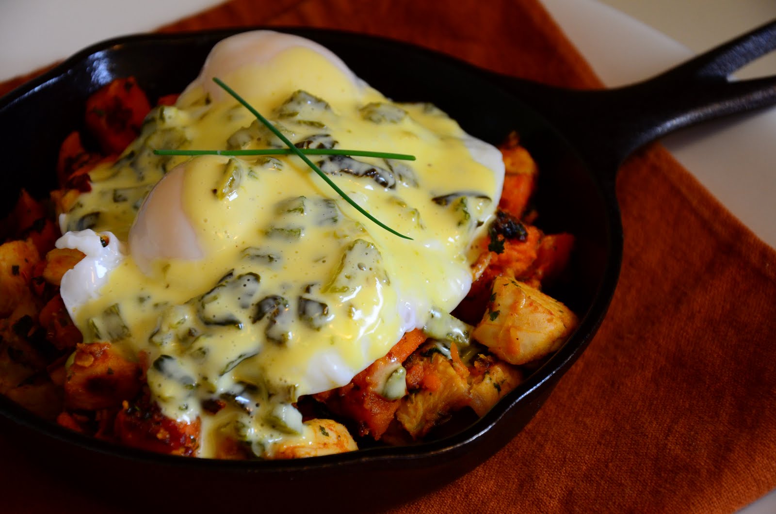 9. Chicken and Potato Hash with Fried Eggs