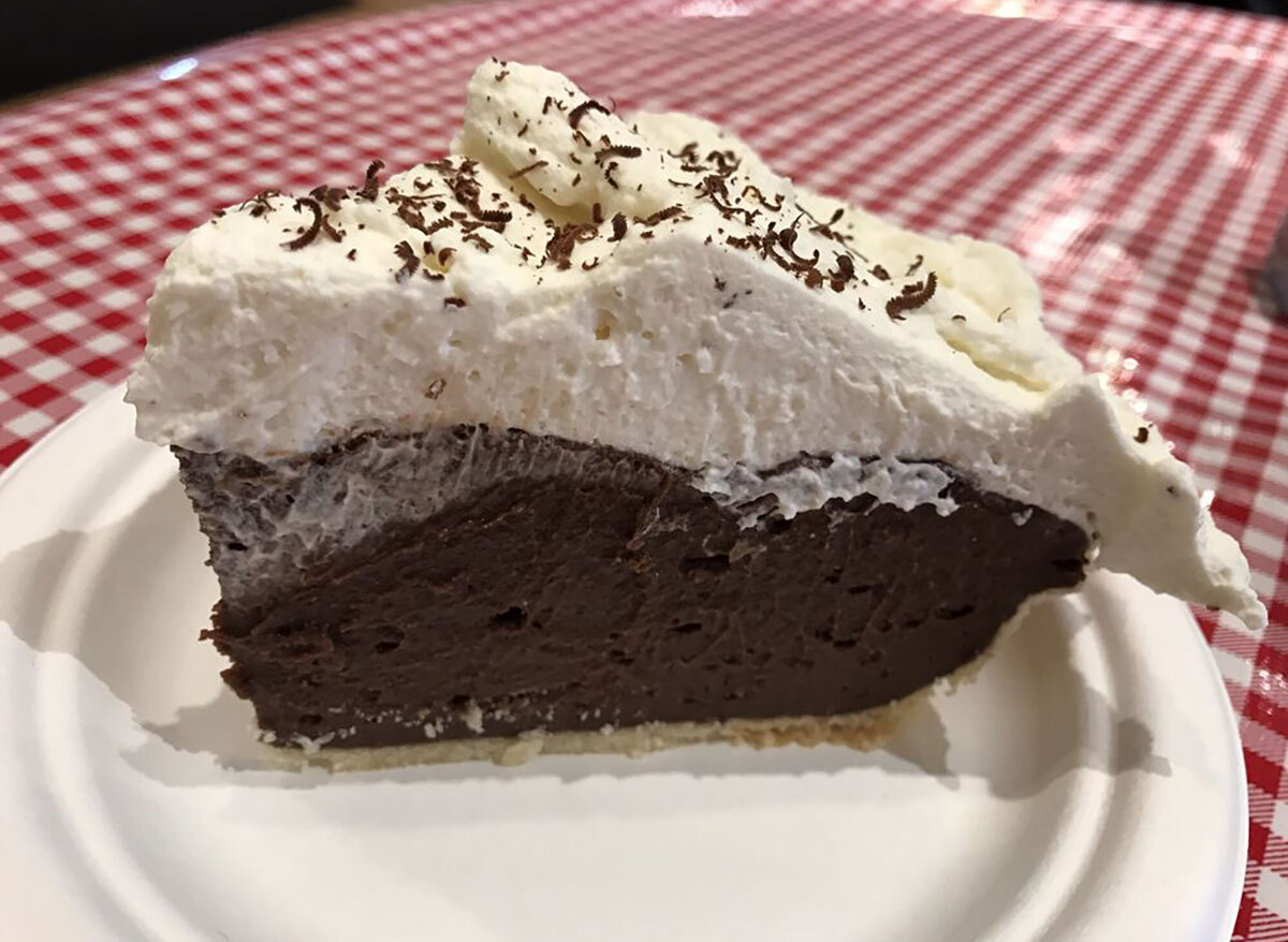 chocolate cream pie slice