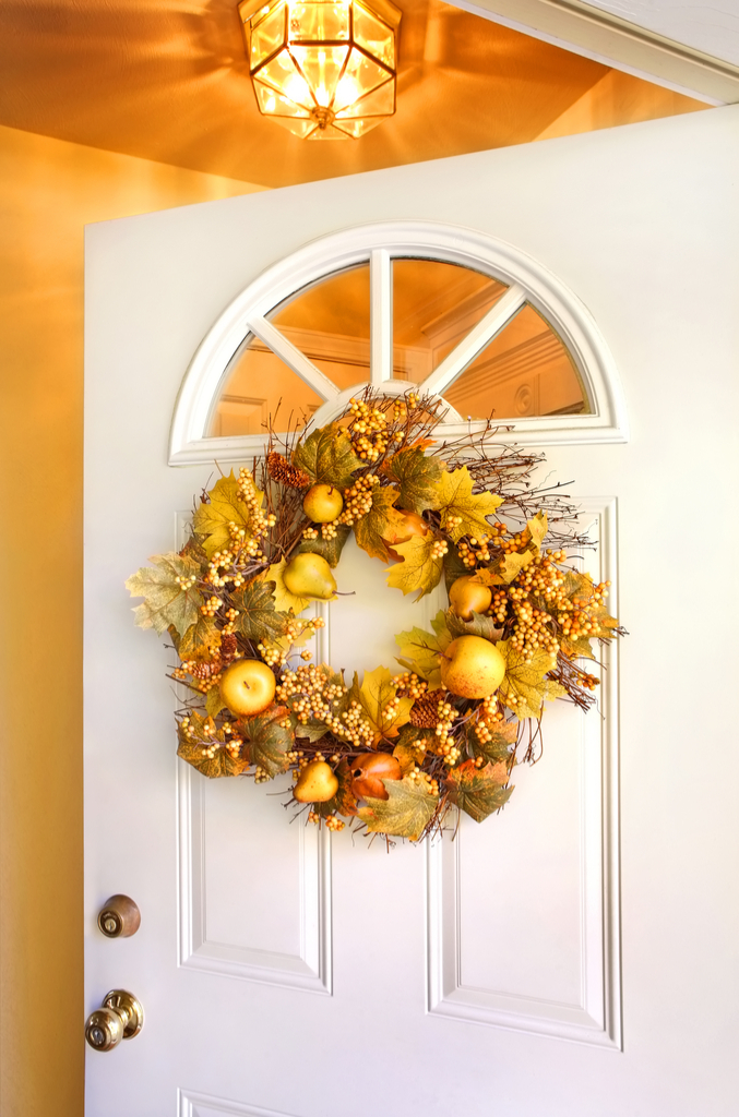 Seasonal Wreath on Door Boosting Your Home's Curb Appeal