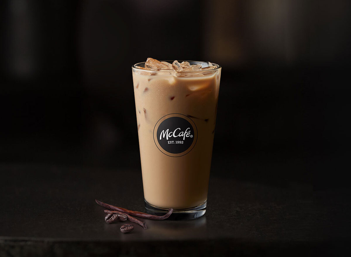 Mcdonalds mccafe iced french vanilla latte