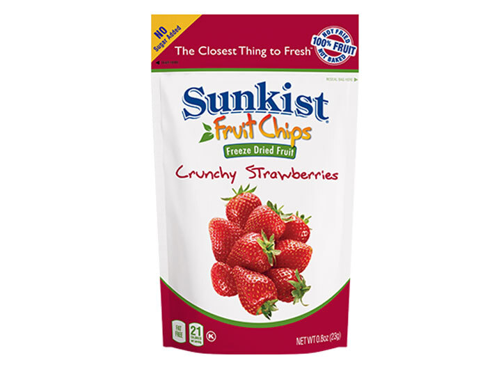 Sunkist fruit chips crunchy strawberries
