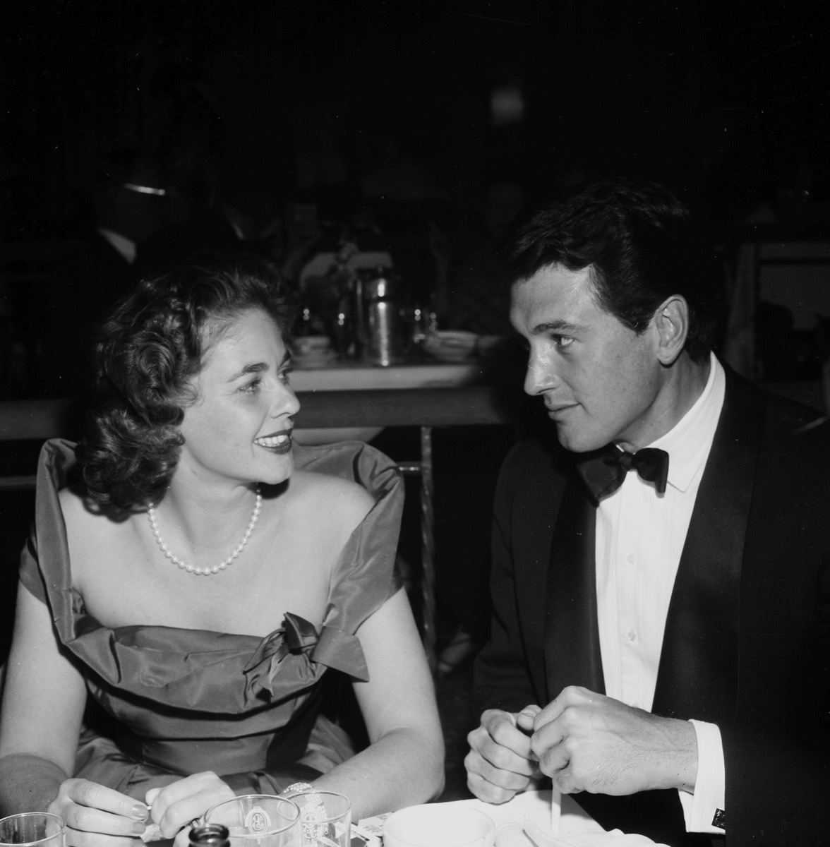 Rock Hudson and Phyllis Gates in 1957