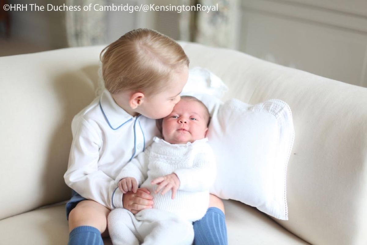 prince george kissing princess charlotte