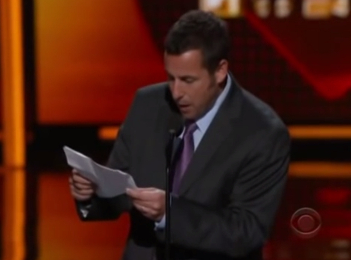 Adam Sandler Funniest Awards Speech Acceptance Punchlines
