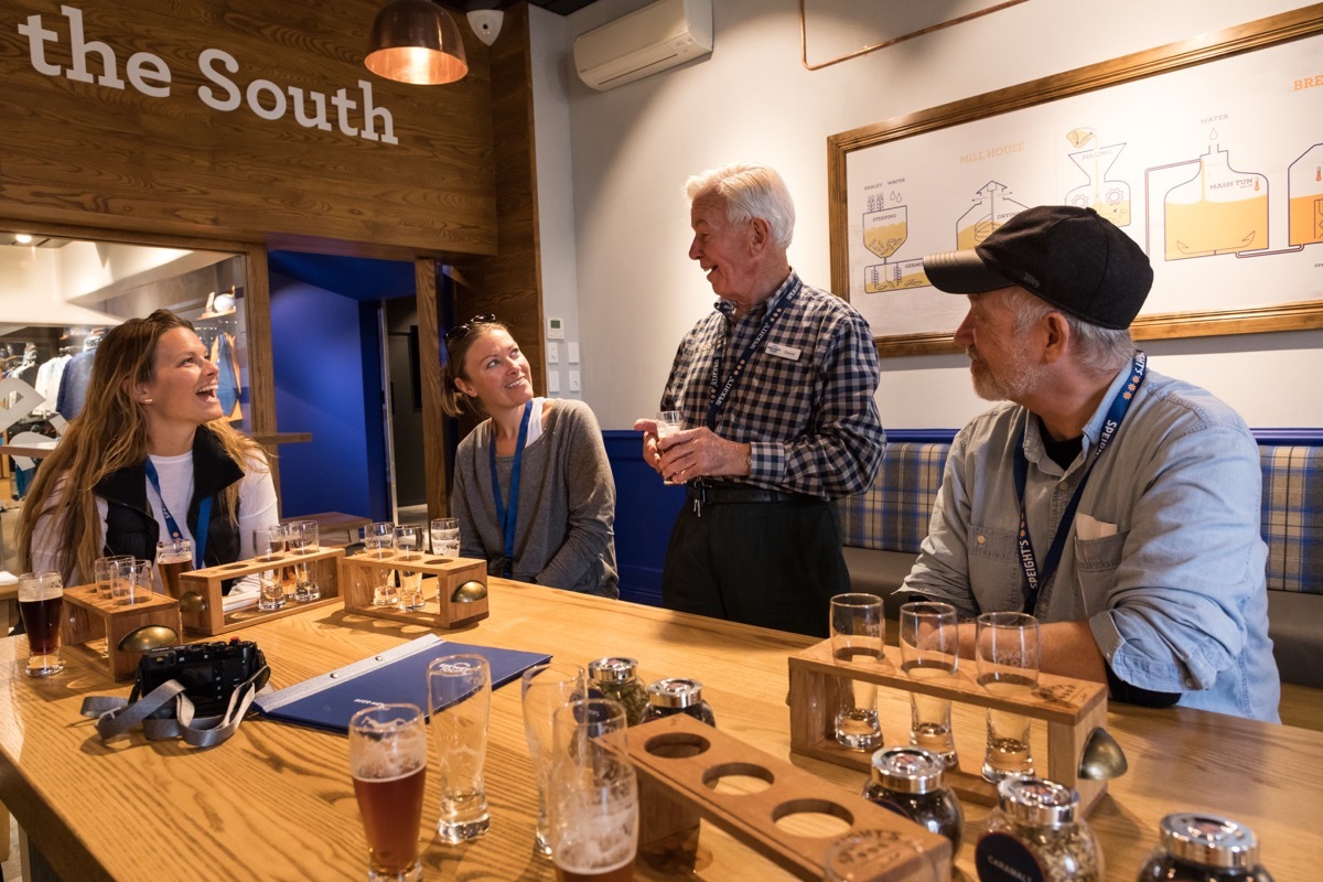 People taking a brewery tour