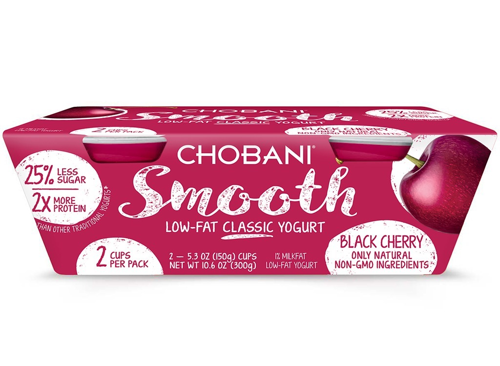 chobani smooth black cherry two pack