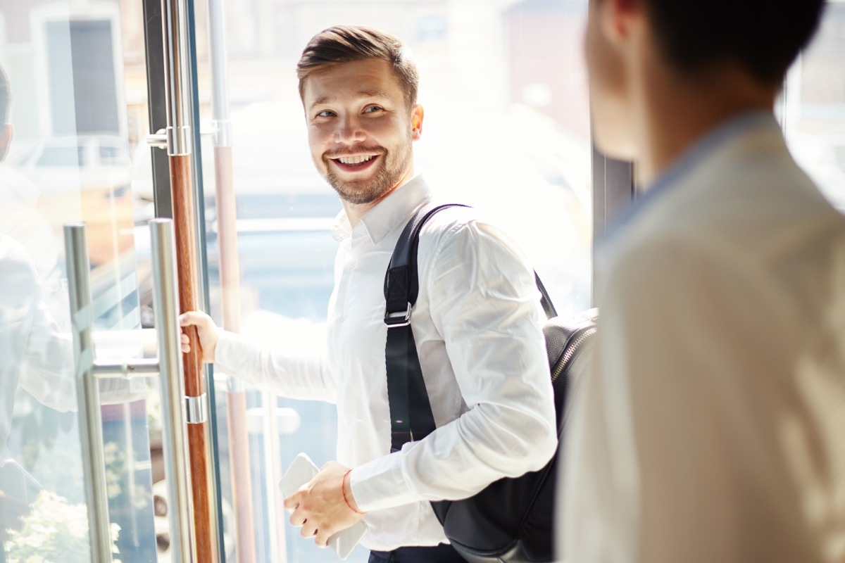 a man leaving the one, stress signs