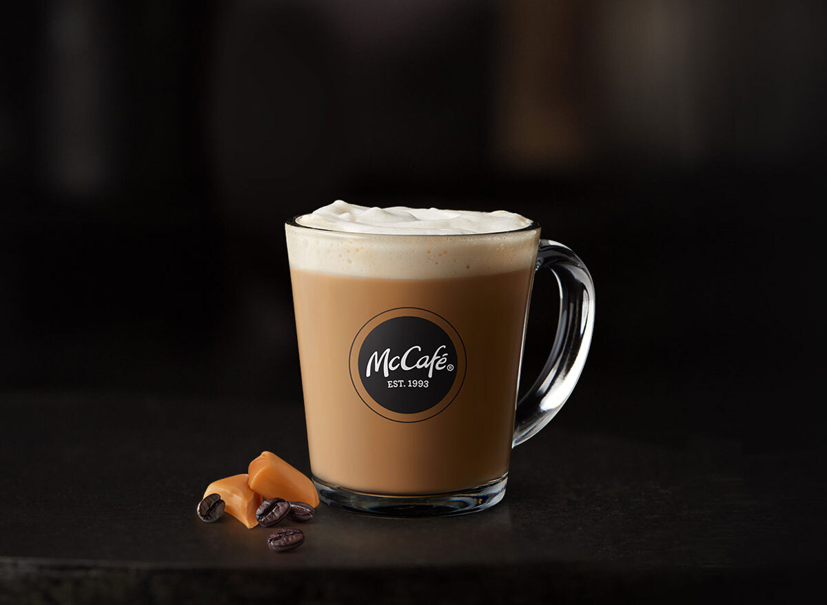 Mcdonalds mccafe caramel latte