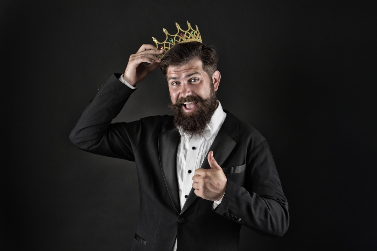 Arrogant Man Wearing a Crown
