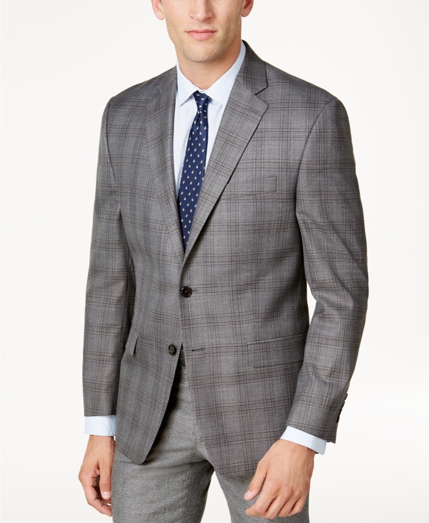 Gray polo suit jacket