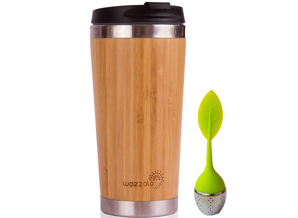 Wazzala bamboo travel mug