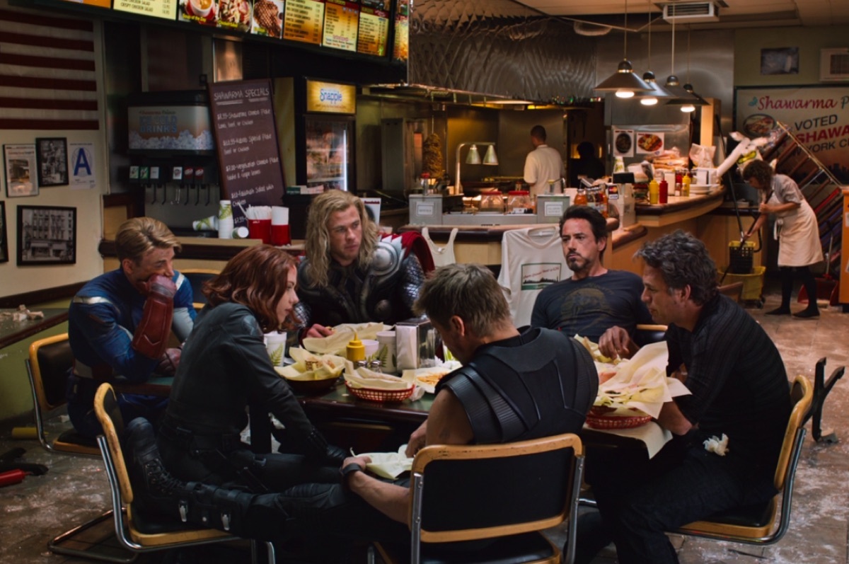 Avengers Shawarma Scene