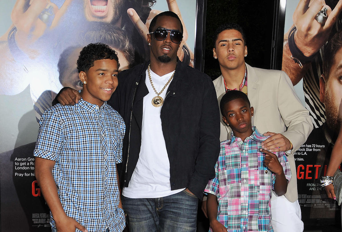 Sean p Diddy Combs with sons at 