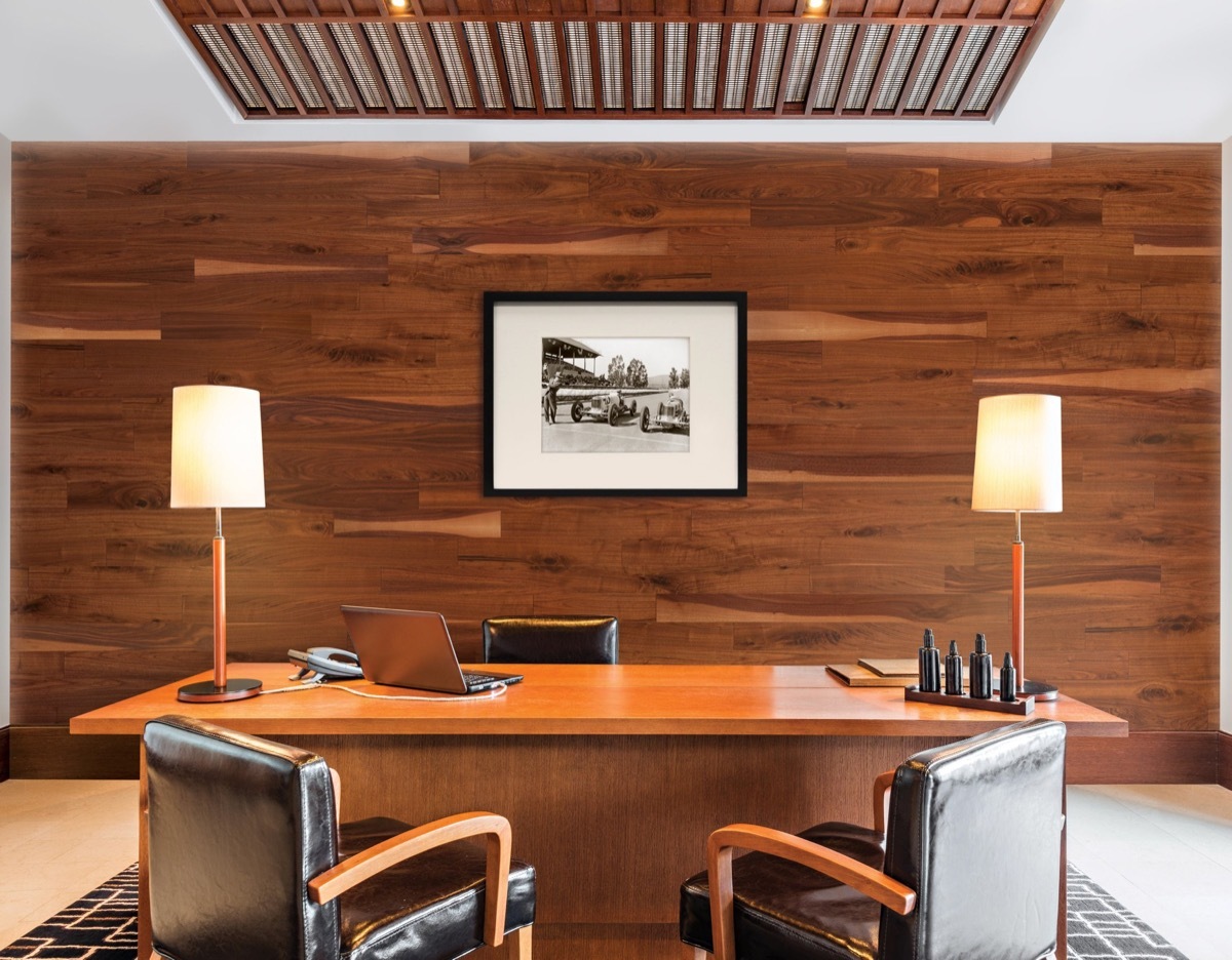 walnut wood paneling vintage home features