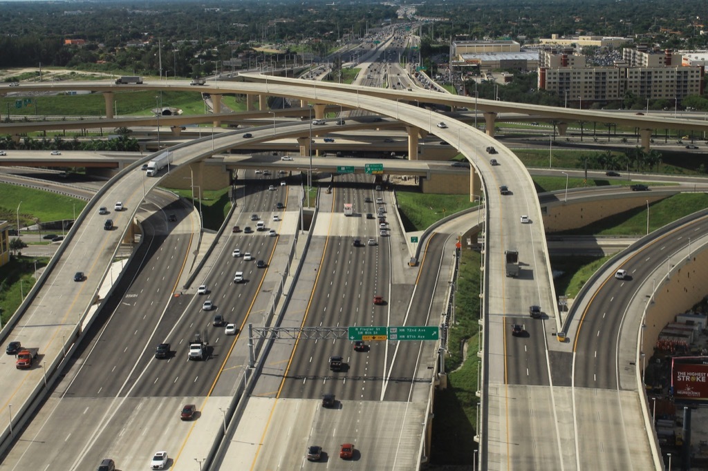 florida Miami Palmetto Expressway busiest road in every state