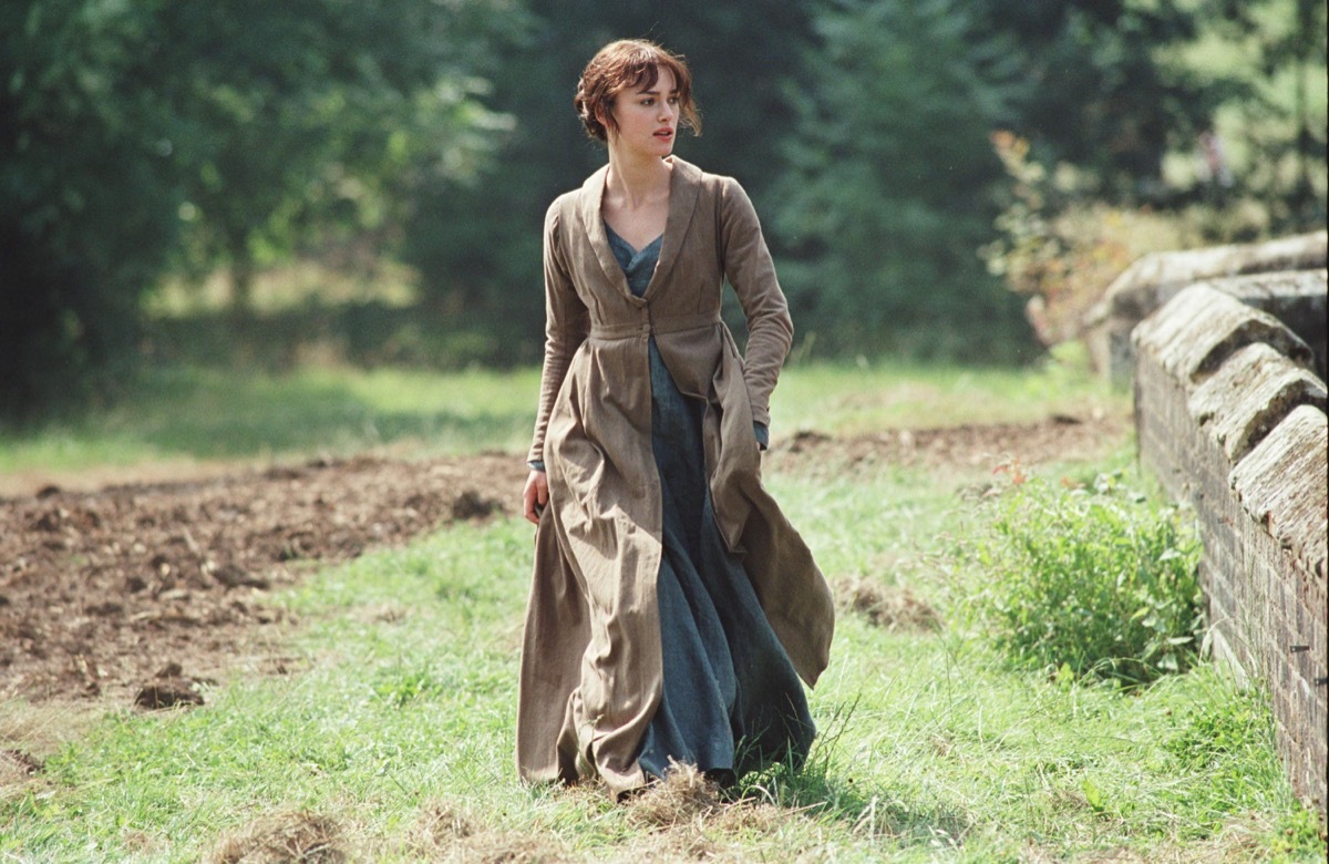 Keria Knightley as Elizabeth Bennet in Pride and Prejudice 